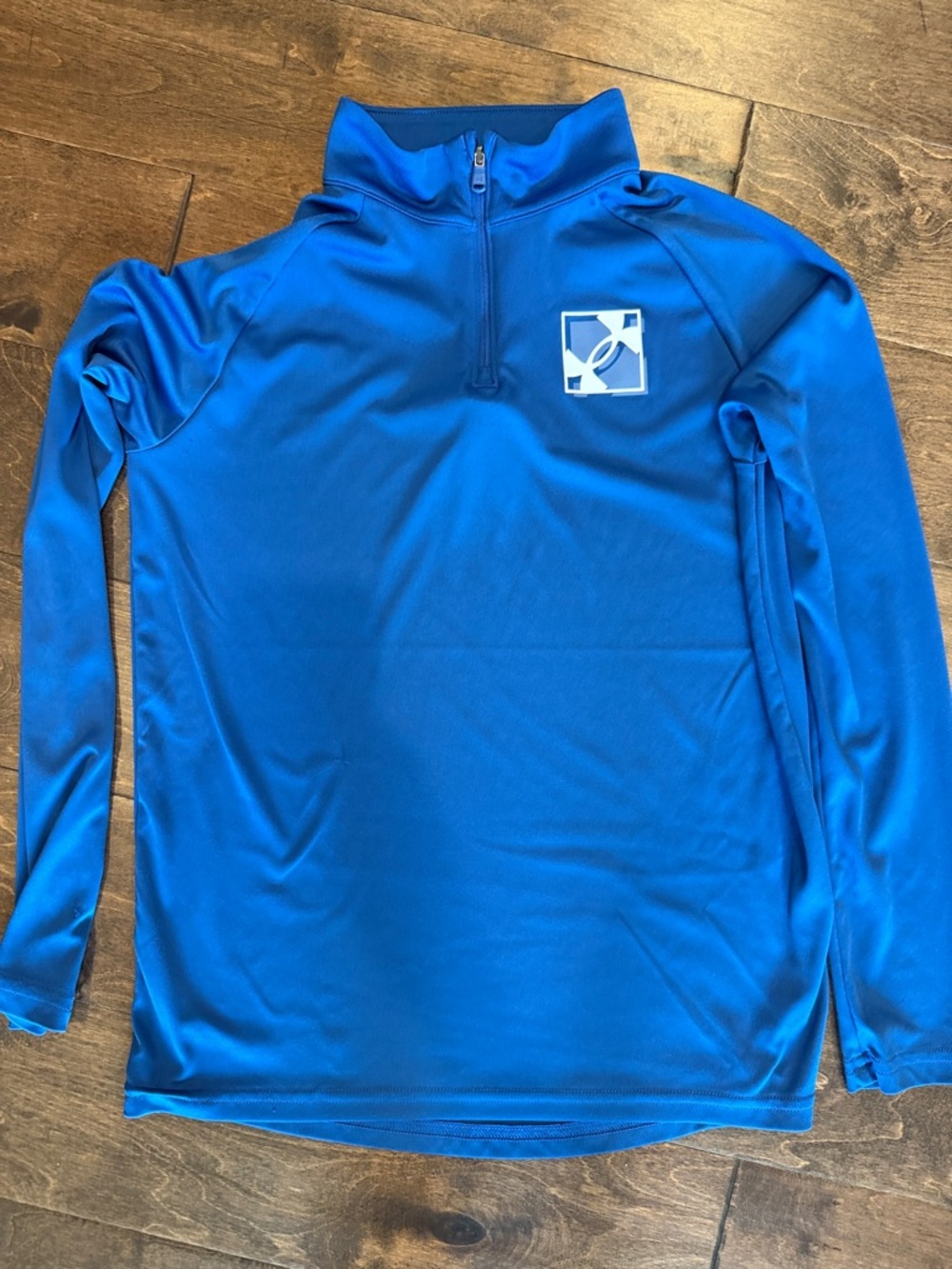 YL Under Armour Blue Quarter-Zip Pullover